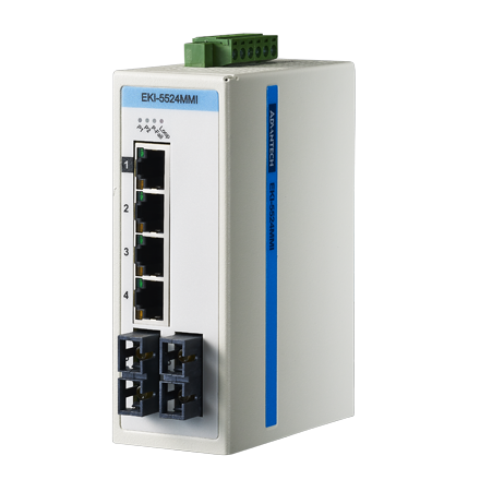 ProView 4-port 10/100M +2 M.M(Multi-mode) Lite-Managed Ethernet Switch, Extreme Temp -40~75&#8451;